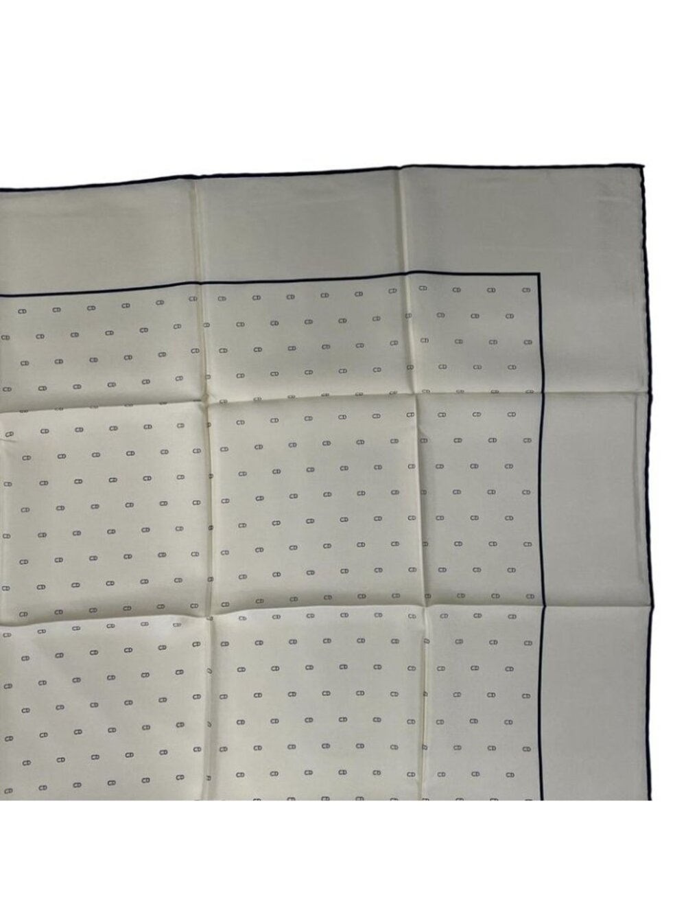 Dior Scarf Silk CD Logo All Over Pattern Beige - Picture 4 of 9